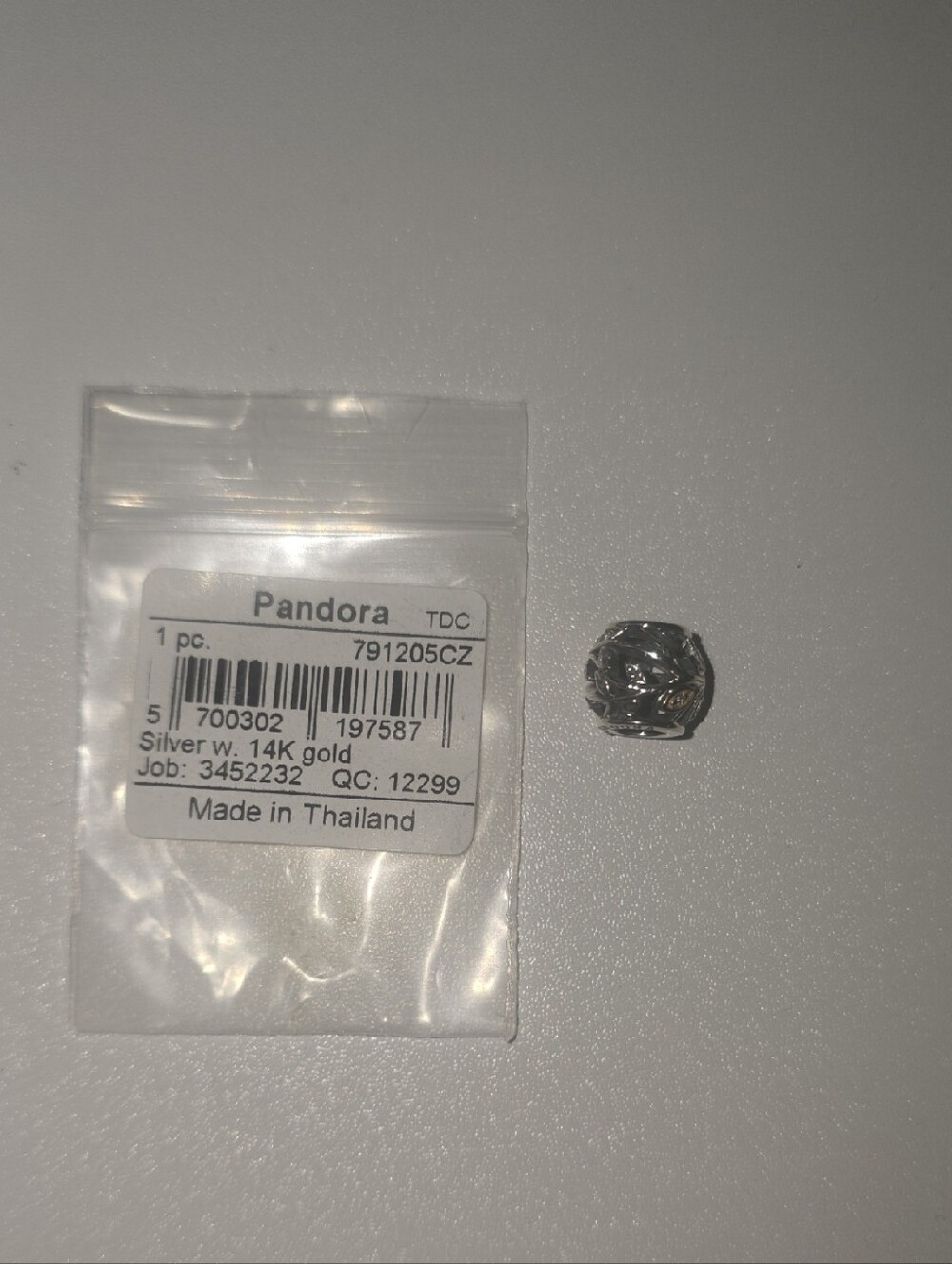 Pandora Silver Decorative Bracelet Charm - Silver
